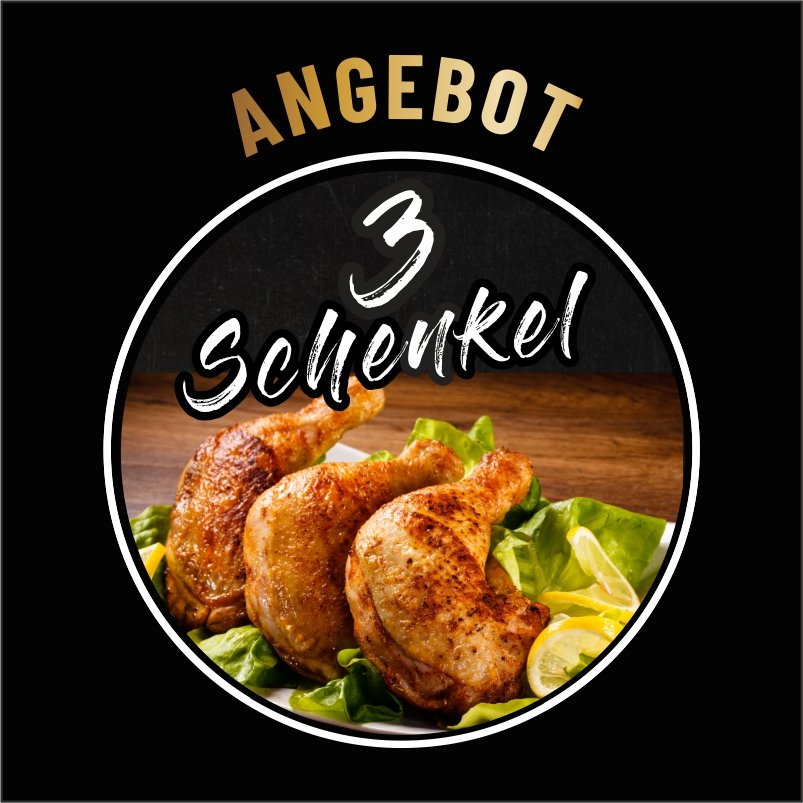 3 gegrillte Hähnchenschenkel im Spar-Deal